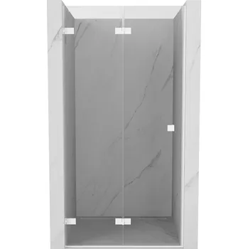 Mexen Lunar-F skládací sprchové dveře levé 75 cm, transparentní, bílé - 836-075-000-20-00-L Sprchové dveře