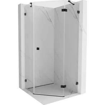 Mexen Lunar pětiúhelníková sprchová kabina pravá se sklopnými dveřmi 100 x 100 cm, transparentní, černá - 831-100P-100L-70-00-P Sprchové kouty