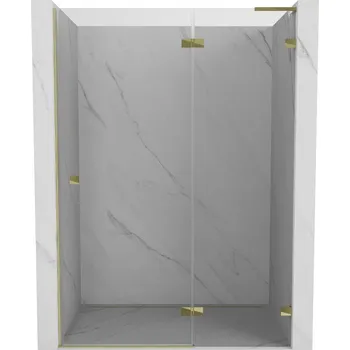 Mexen Lunar L sprchové dveře otočné pravé 135 cm, transparentní, zlaté - 834L-135-000-50-00-P Sprchové dveře