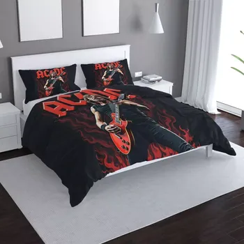 Povlečení Saténové povlečení ACDC Kytarista - Sablio - 140x220 / 90x70