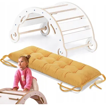 Dětská houpačka Houpačka s polštářem - sada 2 v 1: Montessori houpačka + houpací polštář