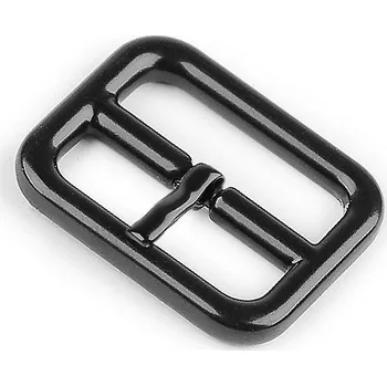 Kovová spona / opasková přezka, průvlek 20; 25 mm, barva 1 (20 mm) černý lak