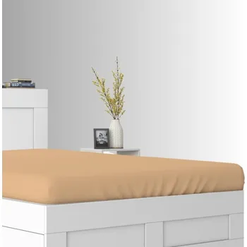 Prostěradlo Froté Prostěradlo s gumou do postýlky 80x160 béžové Premium Polské