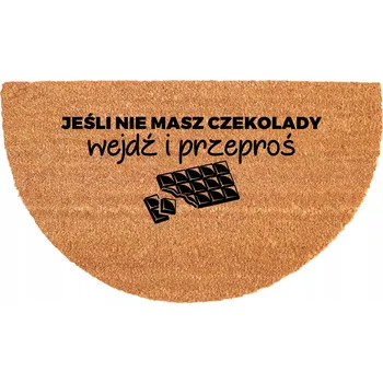 Rohožka PŮLKRUHOVÁ KOKOSOVÁ ROHOŽKA 40X70CM - ODOLNÁ, PROTISKLUZOVÁ A EKOLOGICKÁ