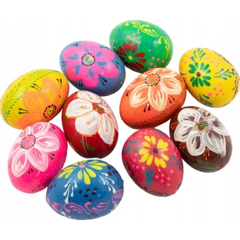 Velikonoční dekorace VELKÁ dřevěná PÍSANKA, ručně zdobená VAJÍČKO MALOVANÉ velikonoční 1 Ks