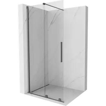 Mexen Velar sprchová stěna posuvná Walk-in 100 x 200 cm, transparentní 8 mm, gun metal - 871-100-000-03-95 Sprchové stěny