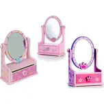 Zrcadlo šperkovnice zásuvka dřevo 16,2x24,2x8,5cm 3 barvy