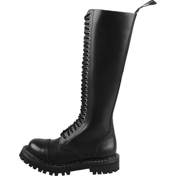 Pánská zimní obuv boty kožené pánské - 30 dírkové - STEADY´S - STE/30_black