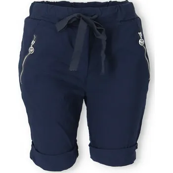 Dámské kalhoty Trendy kraťasy do gumy 21887 barva: modrá tmavá