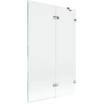 Vanová zástěna Mexen Lunar dvoukřídlý vanový paravan pravý 110 x 150 cm, transparentní, chrom - 897-110-100-01-00-P Vanové zástěny