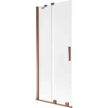 Vanová zástěna Mexen Velar vanová zástěna 2-křídlová posuvná 85 x 150 cm, matová, růžové zlato - 896-085-000-31-60 Vanové zástěny