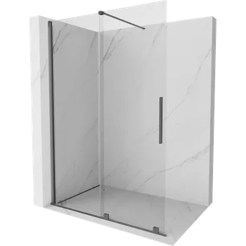 Mexen Velar posuvná sprchová stěna Walk-in 150 x 200 cm, transparentní 8 mm, gun metal - 871-150-000-03-95 Sprchové stěny