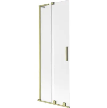 Vanová zástěna Mexen Velar L paravan na vanu, dvoukřídlý posuvný 70 x 150 cm, matný, zlatý kartáčovaný - 896-070-003-31-55 Vanové zástěny