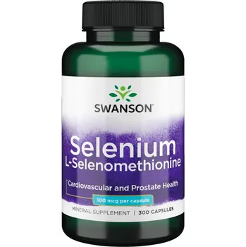 Swanson Selenium (L-selenomethionine), 100 mcg, 300 kapslí Doplněk stravy