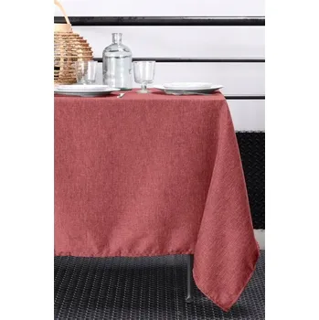 ubrus UBRUS ČERVENÝ OBROUS PRO STŮL HLADKÝ PRAKTICKÝ BEA 140 X 200 CM
