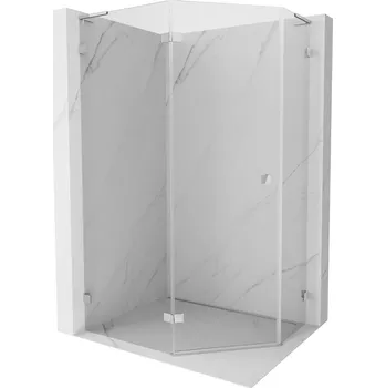 Mexen Lunar L pětiúhelníková sprchová kabina s otvíráním vlevo 100 x 80 cm, transparentní, chrom - 831L-100L-080P-01-00-L Sprchové kouty