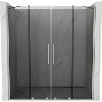 Sprchové dveře Mexen Velar Duo posuvné sprchové dveře 180 cm, grafit, kartáčovaný nikl - 871-180-000-42-97 Sprchové dveře