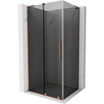 Mexen Velar L sprchový kout posuvný 120 x 80 cm, grafit, kartáčovaná měď - 871-120-080-43-65 Sprchové kouty