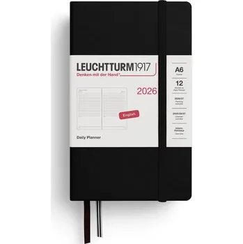 Diář Daily Planner 2026 Pocket (A6) Black