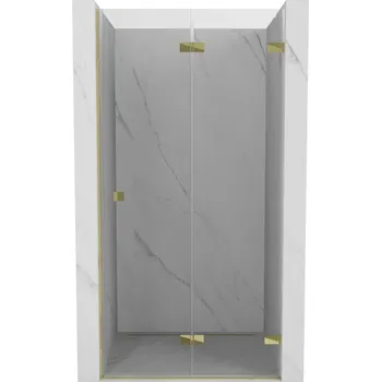 Mexen Lunar-F skládací sprchové dveře pravé 90 cm, transparentní, zlaté - 836-090-000-50-00-P Sprchové dveře