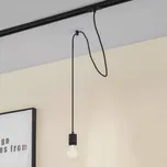 Závěsné svítidlo Lindby Linaro, Ø 4,6 cm, černé, 1-fázové, E27 - Výška stínidla 6,3 cm černá 1 x 15 W LED - Doprava zdarma