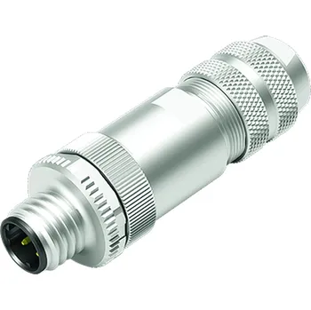 Binder 99 3725 810 04 Kabelový konektor M12 samec, kontakty: M12x1.0, 4, 6,0-8,0 mm, stínitelný, svorka na vodič, IP67, M12x1.0