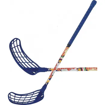 Florbalová hůl MPS JUNGLE Navy - dětská vel. 75cm (=84cm) levá kulatá (levá ruka dole)