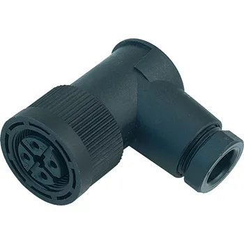 Binder 09 0440 00 04 Úhlový konektor M18, kontakty: 4, 6,5-8,0 mm, nestíněný, šroubovací svorka, IP67