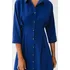 Dámské šaty Dámské šaty se zapínáním na knoflíky S351 modré XL