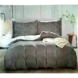 Aaram Francouzské povlečení Šedá a kremová 220x200 / 70x90x2