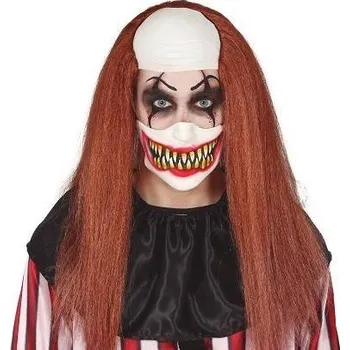 Karnevalová maska Maska na obličej Guirca latexová klaun bílý