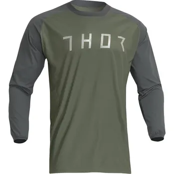 cyklistický dres THOR dres TERRAIN army/charcoal - 2XL