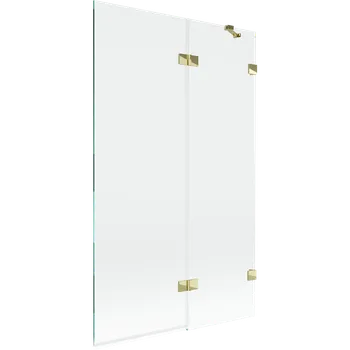 Vanová zástěna Mexen Lunar sprchová zástěna 2-křídlová pravá 110 x 150 cm, transparentní, zlatá - 897-110-100-50-00-P Vanové zástěny
