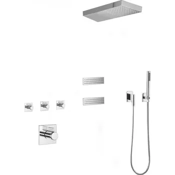 Vodovodní baterie Mexen Fall sprchová sada podomítková, chrom - 7602-04-00 Podomítkové sprchové systémy