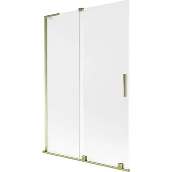 Vanová zástěna Mexen Velar L vanová zástěna 2dílná posuvná 120 x 150 cm, matná, zlatá - 896-120-003-31-50 Vanové zástěny