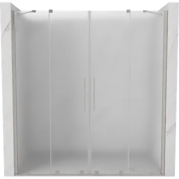 Sprchové dveře Mexen Velar Duo posuvné sprchové dveře 170 cm, matné sklo, kartáčovaný nikl - 871-170-000-32-97 Sprchové dveře