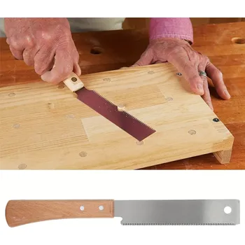 Ruční pilka Ruční pilka na dřevo 30 cm Ostrý zub pro přesné řezání Dřevěná ergonomická rukojeť Univerzální pila pro domácí a zahradní práce