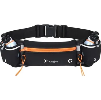 Outdoorové zavazadlo Sportovní běžecký pás s lahvemi vícekapsový voděodolný držák na vodu reflexní prvky nastavitelný pás pro běh turistiku oranžová