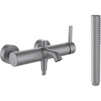 Vodovodní baterie Kartell by Laufen - vanová nástěnná baterie, včetně příslušenství, inox kartáčovaná ocel H3213370901411