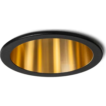 Bodové svítidlo ORCO zápustná černá/zlatá 230V LED GU10 9W