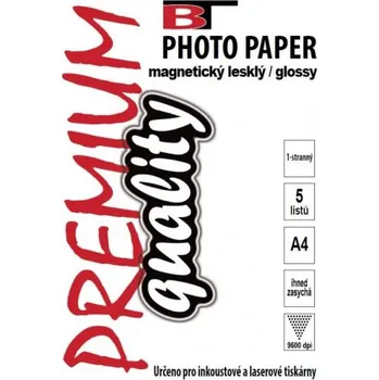 Fotopapír BT fotopapír magnetický lesklý A4 (5listů) (22079)