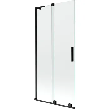 Vanová zástěna Mexen Velar L vanová zástěna 2křídlá posuvná 95 x 150 cm, transparentní, černá - 896-095-003-01-70 Vanové zástěny