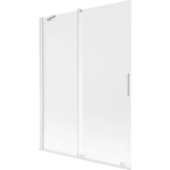 Vanová zástěna Mexen Velar vanová zástěna dvoukřídlá posuvná 130 x 150 cm, matná, bílá - 896-130-000-31-20 Vanové zástěny