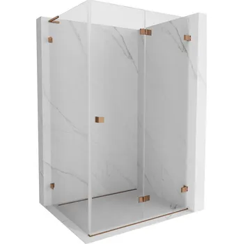 Mexen Lunar-F L sprchová kabina skládací pravá 95 x 70 cm, transparentní, růžové zlato - 836L-095-070-60-00-P Sprchové kouty