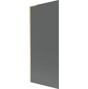 Vanová zástěna Mexen Next L vanová zástěna 1-křídlová 80 x 150 cm, grafit, zlatý kartáčovaný - 895-080-000-03-40-55 Vanové zástěny