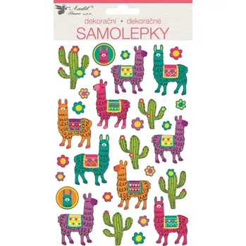 samolepka Anděl Samolepky lamy plastické 14 x 25 cm