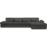 Rohová sedací souprava Ortensia pravá s elektricky ovládanou relaxací a úložným prostorem - Vero bellagio 271 366x95 cm