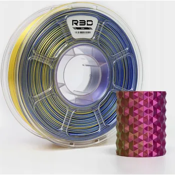 Filament R3D PLA Magic SILK 1,75mm 1kg Tri-Color Červená Žlutá Modrá vícebarevný