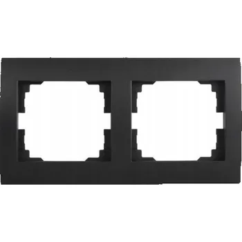 vypínač a zásuvka Dvojitý Rámeček Kanlux černý