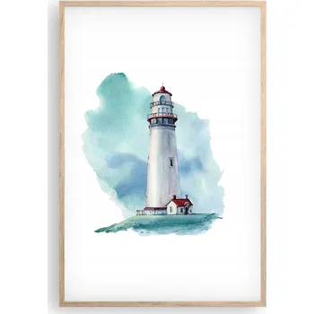 Obraz Obraz plakát v rámu světlý dub do obýváku 61x91 lucerna foto plakáty na zeď